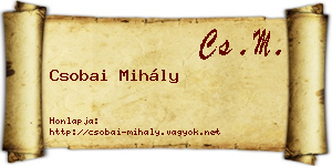 Csobai Mihály névjegykártya